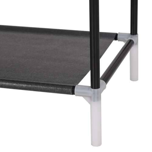 Stalak za cipele s 8 polica od metala i netkane tkanine crni - Crna 60 x 28 x 140 cm 1 Cijena