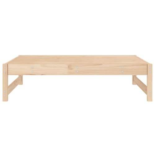 Vrtni tabure 120 x 80 cm od masivne borovine - Prirodna boja bora 1 naslon za noge Cijena