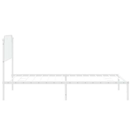 Metalni okvir za krevet s uzglavljem bijeli 107x203 cm - Bijela 107 x 203 cm s uzglavljem Cijena
