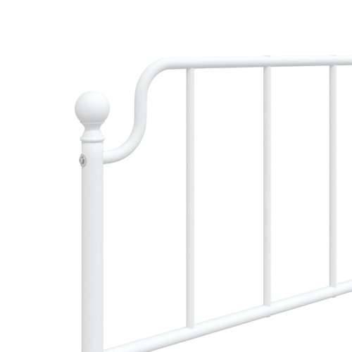 Metalni okvir za krevet s uzglavljem bijeli 107x203 cm - Bijela 107 x 203 cm s uzglavljem Cijena