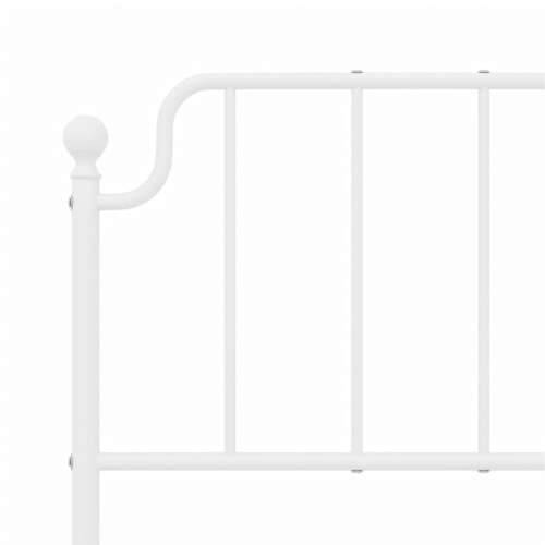 Metalni okvir kreveta uzglavlje i podnožje bijeli 135 x 190 cm - Bijela 135 x 190 cm s uzglavljem i podnožjem Cijena