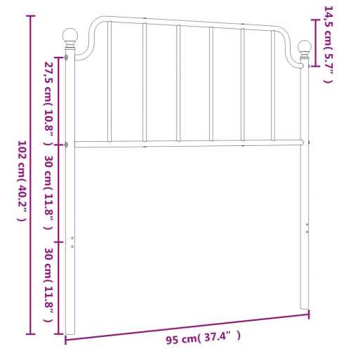 Metalno uzglavlje bijelo 90 cm - Bijela 90 cm 1 Cijena