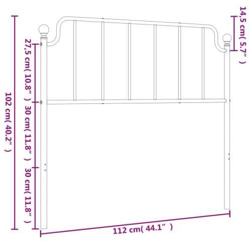 Metalno uzglavlje bijelo 107 cm - Bijela 107 cm 1 Cijena