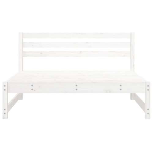Srednja vrtna sofa bijela 120 x 80 cm od masivne borovine - Bijela boja bora 1 srednja sofa Cijena
