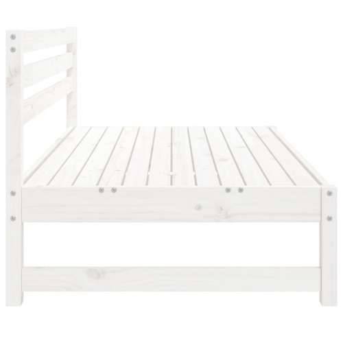 Srednja vrtna sofa bijela 120 x 80 cm od masivne borovine - Bijela boja bora 1 srednja sofa Cijena