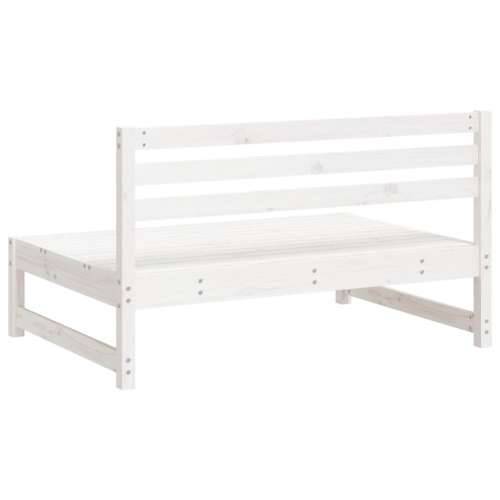Srednja vrtna sofa bijela 120 x 80 cm od masivne borovine - Bijela boja bora 1 srednja sofa Cijena