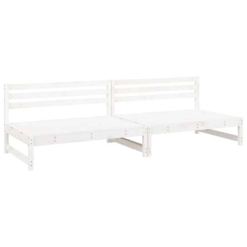 Srednja vrtne sofe 2 kom bijele 120 x 80 cm od masivne borovine - Bijela boja bora 1 Srednja sofa (2 kom) Cijena