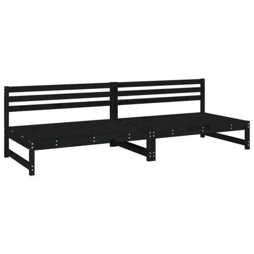 Srednja vrtne sofe 2 kom crne 120 x 80 cm od masivne borovine - Crna boja bora 1 Srednja sofa (2 kom) Cijena