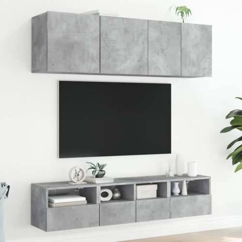 Zidni TV ormarići 2 kom siva boja betona 40 x 30 x 30 cm drveni - Beton siva 2 40 cm Cijena