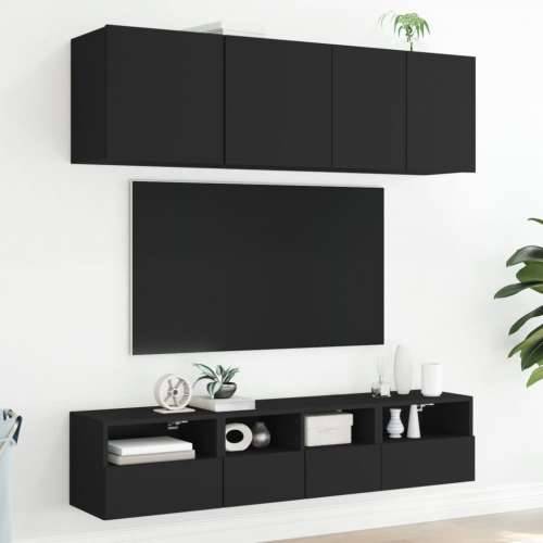 Zidni TV ormarići 2 kom crni 40 x 30 x 30 cm konstruirano drvo - Crna 2 40 cm Cijena