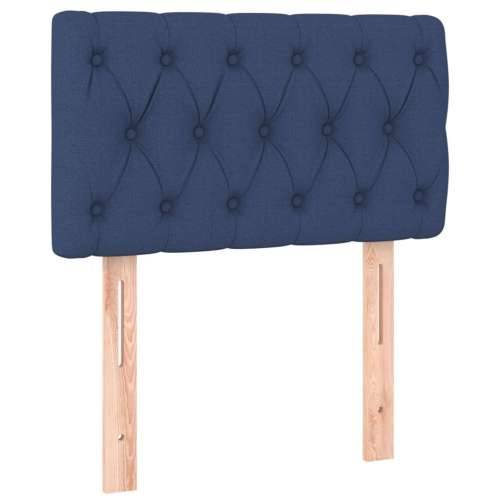 Krevet s oprugama i madracem plavi 80x200 cm od tkanine - Plava 80 x 200 cm Dizajn s gumbima Cijena