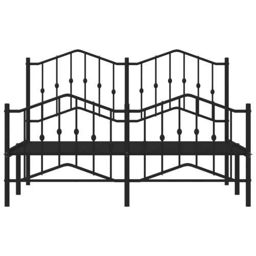 Metalni okvir kreveta s uzglavljem i podnožjem crni 140x190 cm - Crna 140 x 190 cm s uzglavljem i podnožjem Cijena