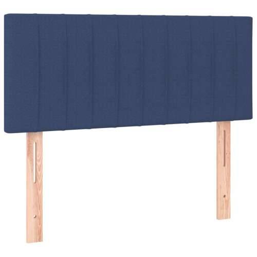 Krevet s oprugama i madracem plavi 80x200 cm od tkanine - Plava 80 x 200 cm Okomite pruge Cijena