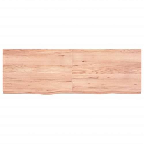 Zidna polica svjetlosmeđa 120x40x(2-6) cm obrađena hrastovina - Svjetlosmeđa 120 x 40 x 6 cm 1 Cijena