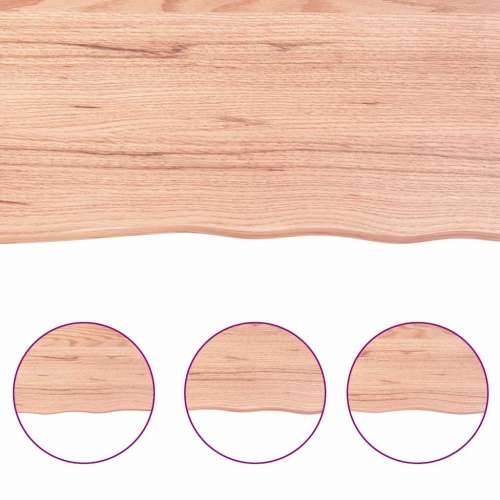 Zidna polica svjetlosmeđa 120x40x(2-6) cm obrađena hrastovina - Svjetlosmeđa 120 x 40 x 6 cm 1 Cijena