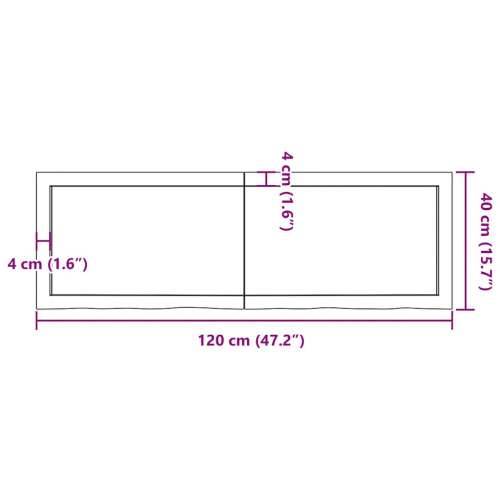 Zidna polica svjetlosmeđa 120x40x(2-6) cm obrađena hrastovina - Svjetlosmeđa 120 x 40 x 6 cm 1 Cijena