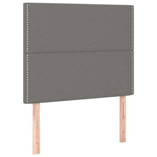 Krevet s oprugama i madracem tamnosivi 90 x 190 cm od tkanine - Tamno siva 90 x 190 cm Obično s čavlima Cijena