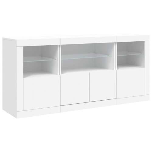 Komoda s LED svjetlima bijela 142,5 x 37 x 67 cm - Bijela 1 Cijena