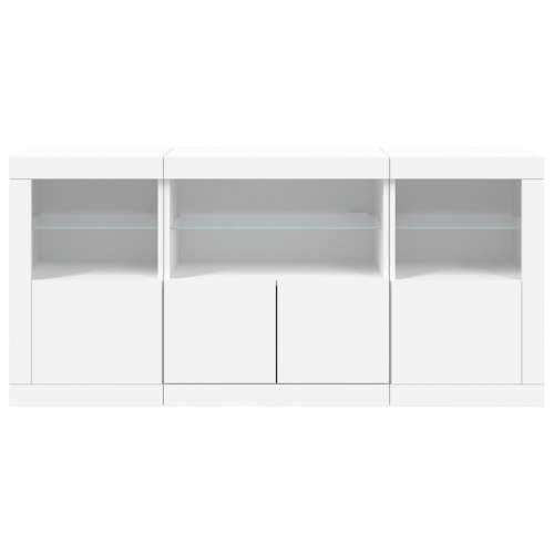 Komoda s LED svjetlima bijela 142,5 x 37 x 67 cm - Bijela 1 Cijena
