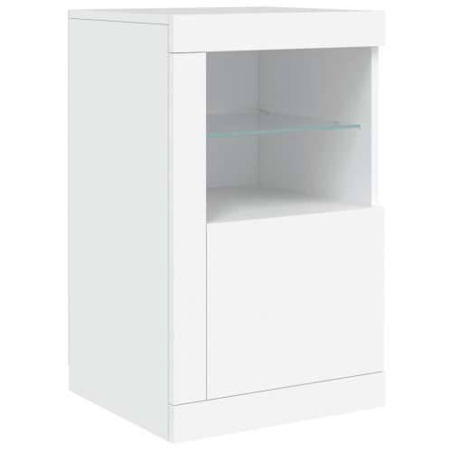 Komoda s LED svjetlima bijela 142,5 x 37 x 67 cm - Bijela 1 Cijena