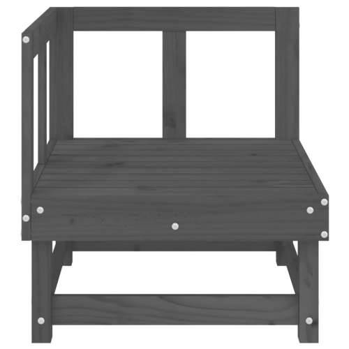 Kutna vrtna sofa siva od masivne borovine - Siva boja bora 1 kutna sofa Cijena