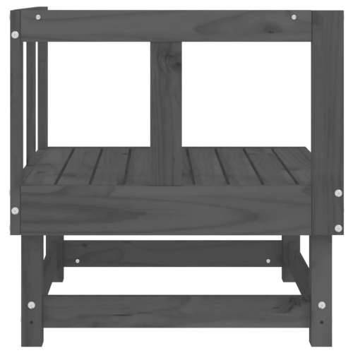 Kutna vrtna sofa siva od masivne borovine - Siva boja bora 1 kutna sofa Cijena