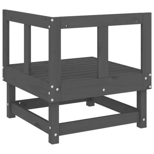 Kutna vrtna sofa siva od masivne borovine - Siva boja bora 1 kutna sofa Cijena