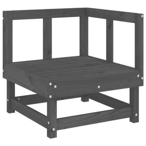 Kutne vrtne sofe 2 kom sive od masivne borovine - Siva boja bora 1 Kutna sofa (2 kom) Cijena