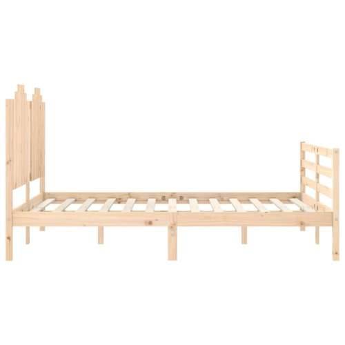 Okvir za krevet s uzglavljem 140x200 cm od masivnog drva - Prirodna 140 x 200 cm Cijena