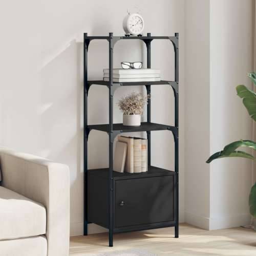 Regal za knjige 3 razine crni 41x30x109,5 cm konstruirano drvo - Crna 1 41 cm Cijena