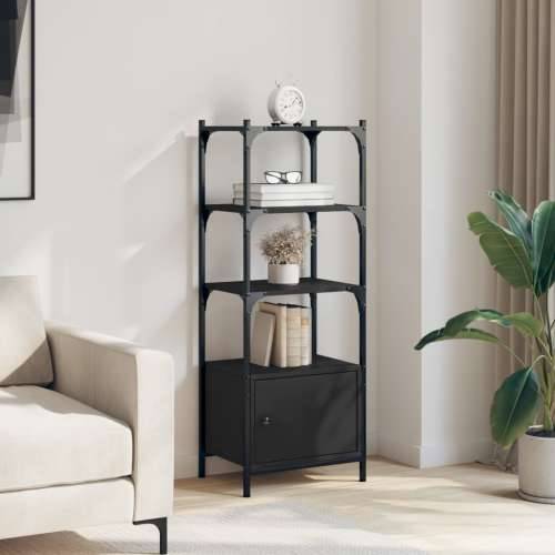 Regal za knjige 3 razine crni 41x30x109,5 cm konstruirano drvo - Crna 1 41 cm Cijena