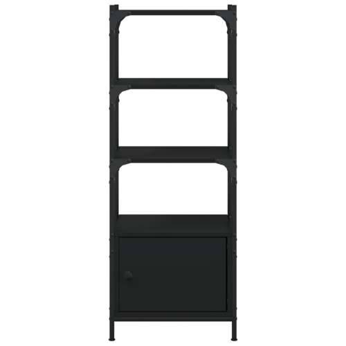Regal za knjige 3 razine crni 41x30x109,5 cm konstruirano drvo - Crna 1 41 cm Cijena