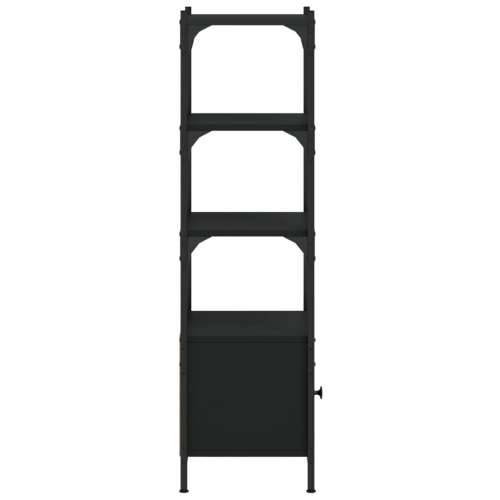 Regal za knjige 3 razine crni 41x30x109,5 cm konstruirano drvo - Crna 1 41 cm Cijena