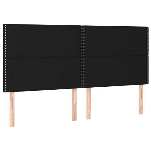 Krevet s oprugama i madracem crni 180x200 cm od tkanine - Crna 180 x 200 cm Obično s čavlima Cijena