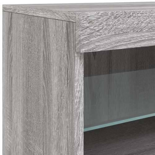 Komoda s LED svjetlima boja sivog hrasta 142,5x37x67 cm - Sivi hrast sonoma 1 Cijena