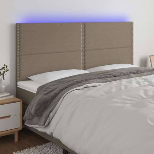 LED uzglavlje smeđesivo 180x5x118/128 cm od tkanine - Sivo-smeđa 180 x 5 x 118/128 cm 1 Cijena