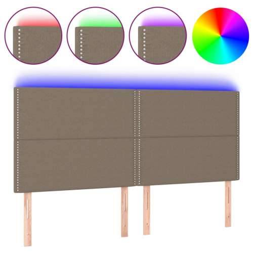 LED uzglavlje smeđesivo 180x5x118/128 cm od tkanine - Sivo-smeđa 180 x 5 x 118/128 cm 1 Cijena