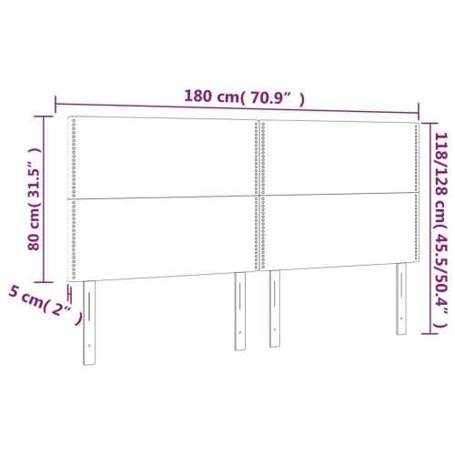 LED uzglavlje smeđesivo 180x5x118/128 cm od tkanine - Sivo-smeđa 180 x 5 x 118/128 cm 1 Cijena