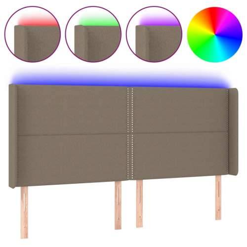 LED uzglavlje smeđesivo 183 x 16 x 118/128 cm od tkanine - Sivo-smeđa 183 x 16 x 118/128 cm 1 Cijena