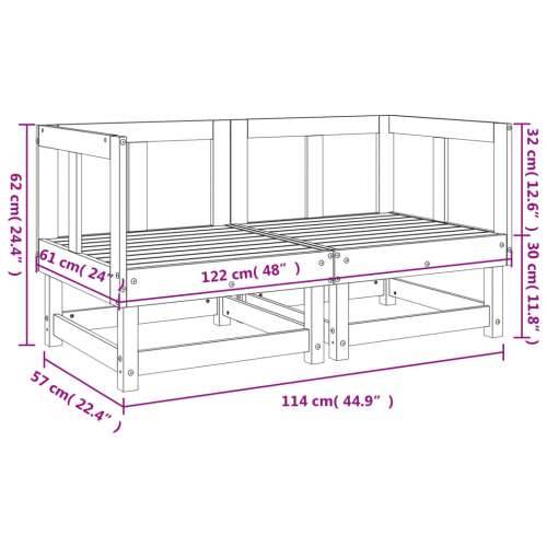 Kutne vrtne sofe 2 kom od impregnirane borovine - Prirodno impregnirano 1 Kutna sofa (2 kom) Cijena