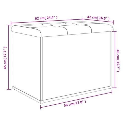 Klupa za pohranu bijela 62 x 42 x 45 cm od konstruiranog drva - Bijela 62 x 42 x 45 cm Cijena