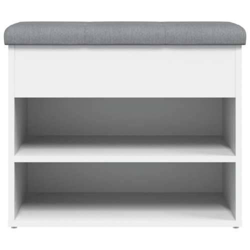 Klupa za cipele bijela 62x32x50 cm od konstruiranog drva - Bijela Cijena