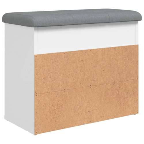 Klupa za cipele bijela 62x32x50 cm od konstruiranog drva - Bijela Cijena