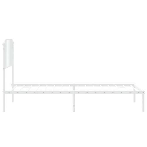 Metalni okvir za krevet s uzglavljem bijeli 90x200 cm - Bijela 90 x 200 cm s uzglavljem Cijena