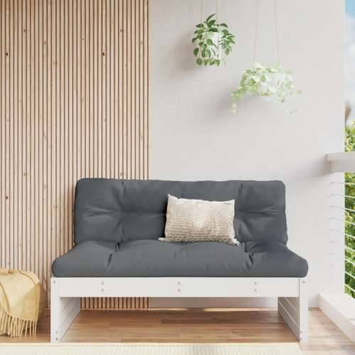 Srednja vrtna sofa bijela 120 x 80 cm od masivne borovine Bijela boja bora 1 srednja sofa Cijena