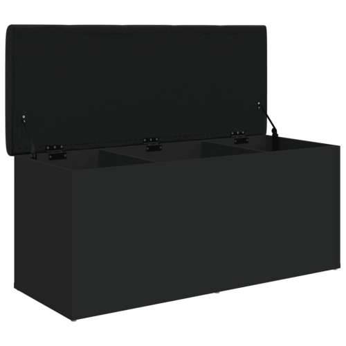 Klupa za pohranu crna 102 x 42 x 45 cm od konstruiranog drva - Crna 102 x 42 x 45 cm Cijena
