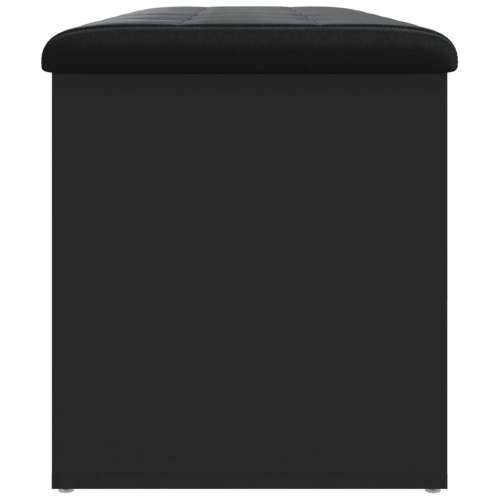 Klupa za pohranu crna 102 x 42 x 45 cm od konstruiranog drva - Crna 102 x 42 x 45 cm Cijena