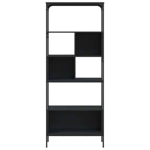 Regal za knjige 5 razina crni 76x33x188,5 cm konstruirano drvo - Crna 1 Cijena
