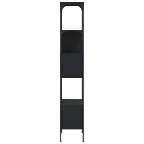 Regal za knjige 5 razina crni 76x33x188,5 cm konstruirano drvo - Crna 1 Cijena