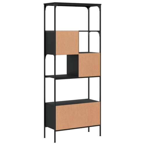 Regal za knjige 5 razina crni 76x33x188,5 cm konstruirano drvo - Crna 1 Cijena